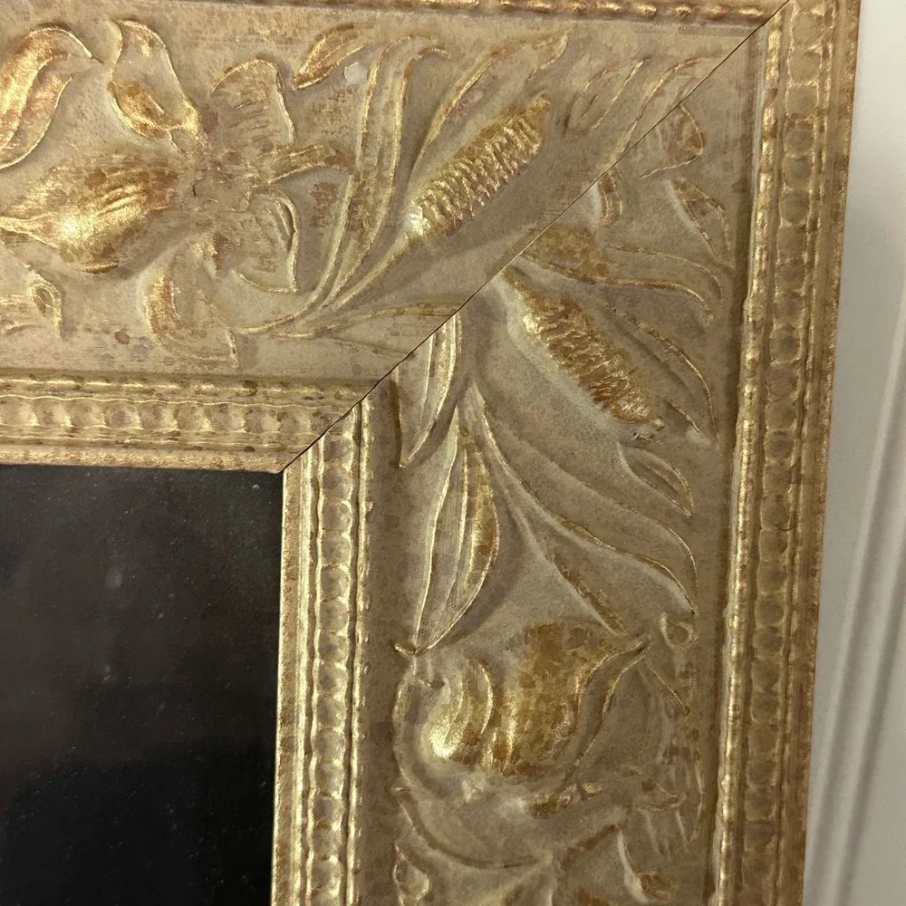 Intercraft Picture Frame Set 8x10 5x7 Brown Gold Good Solid Oak Ornate Cottage